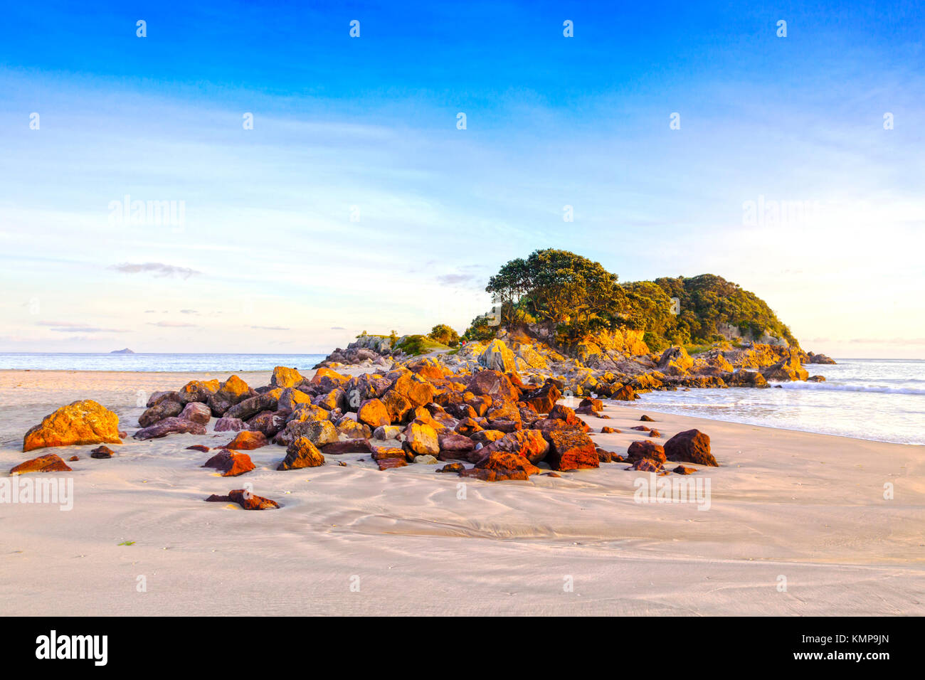 Beach, Mount Maunganui, Bay of Plenty, New Zealand. Stock Photo
