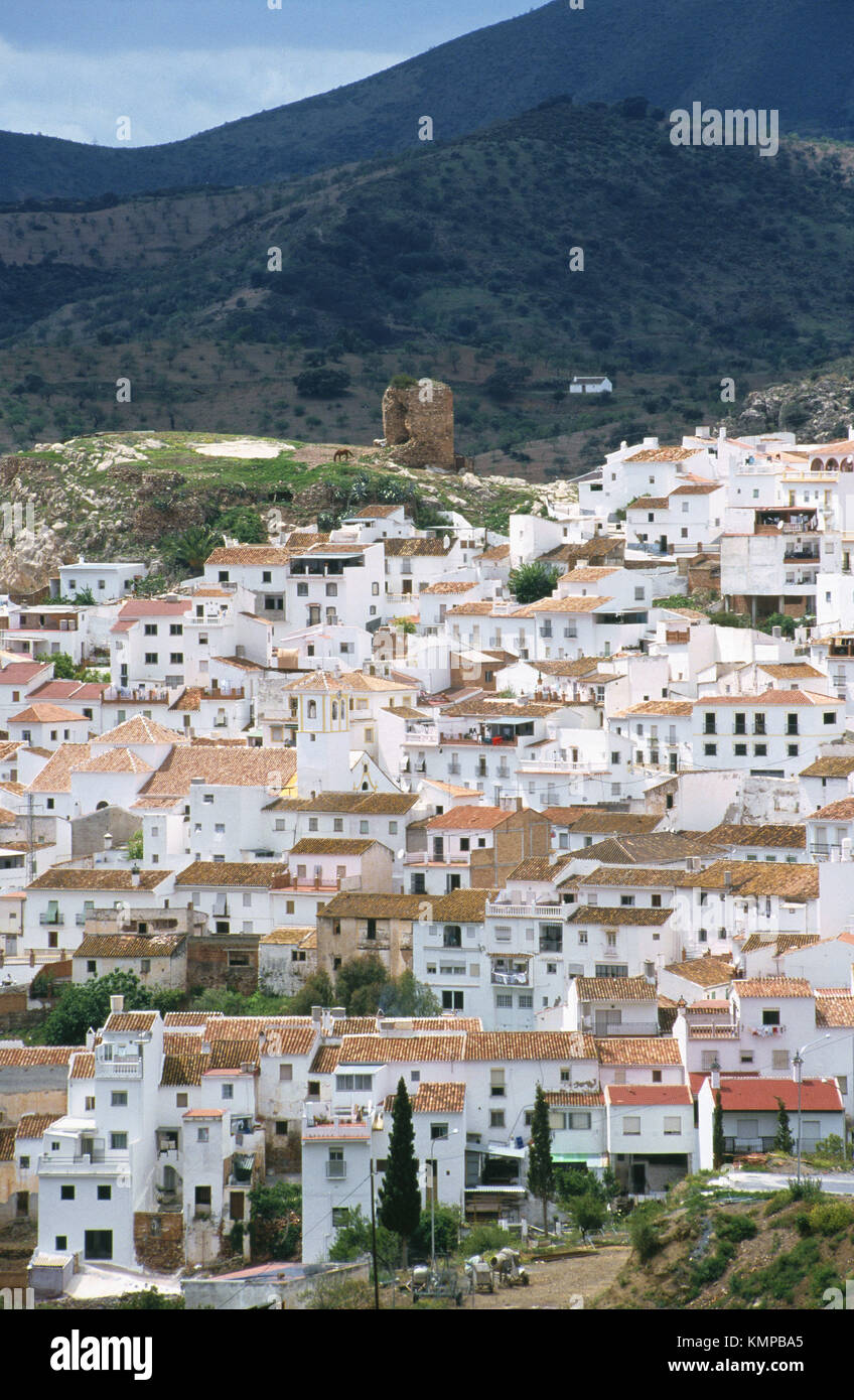 Castle and town. Almogía. Málaga province, Spain Stock Photo Alamy