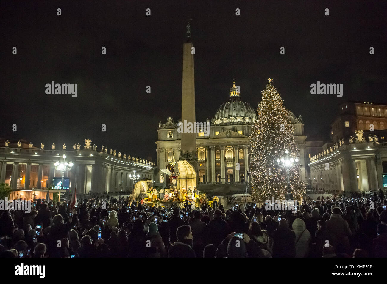 Vatican CITY. inauguration of the nativity scene in St. Peter's Square