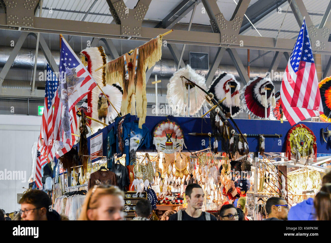 Milan, Italy. 08th Dec, 2017. American culture and products on display at the 2017 “L'Artigiano in Fiera”: an Italian and International crafts fair hosted in in Rho Fiera, Milan, Lombardy, Italy Credit: Alexandre Rotenberg/Alamy Live News Stock Photo