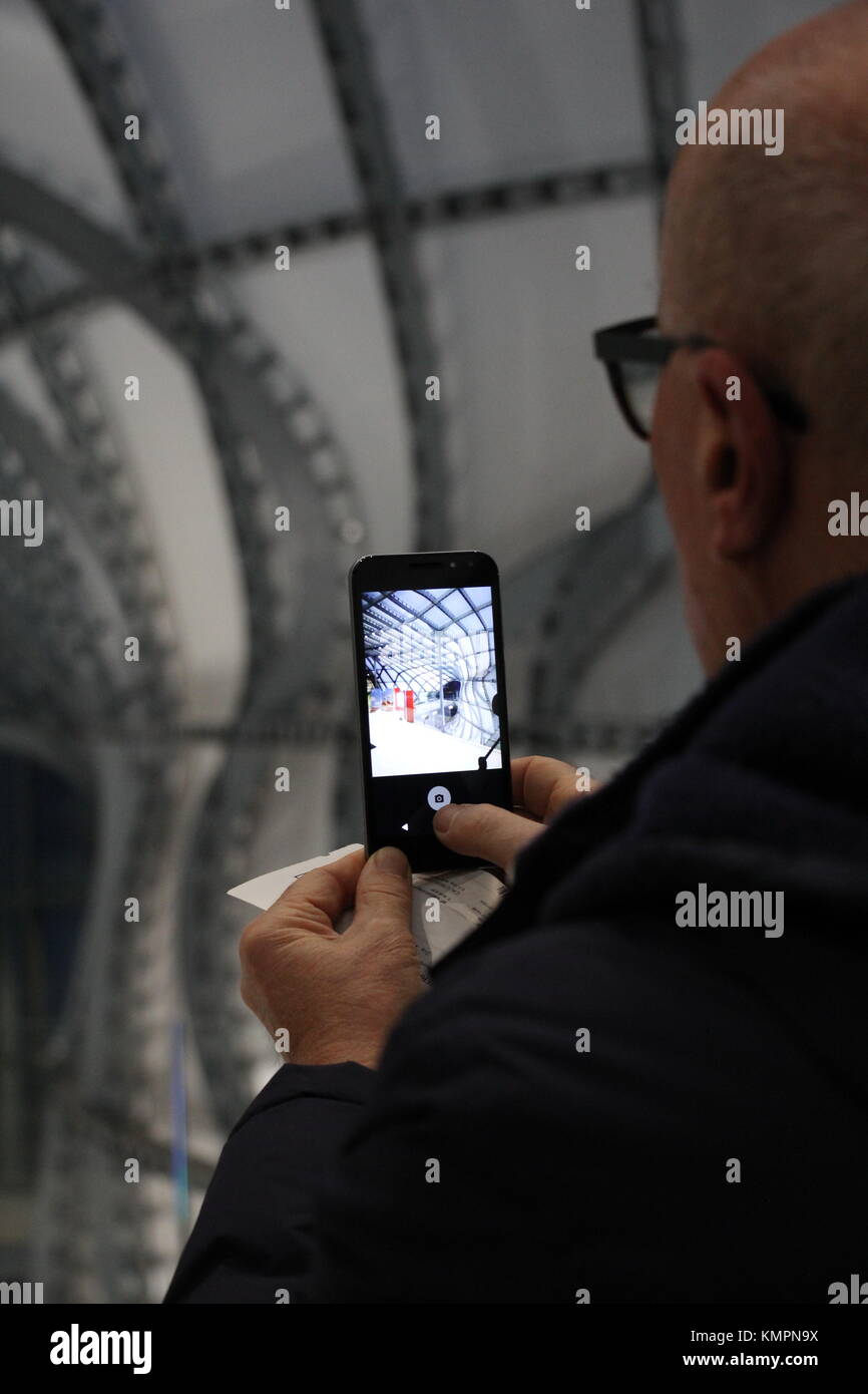 Rome, Italy. 8th December, 2017. The Small to Medium Sized Book Publishers Fair held for the first time at the Nuvola di Fuksas Cloud state of the art Convention Centre in the EUR district of Rome Italy ©Gari Wyn Williams/Alamy Live News Stock Photo