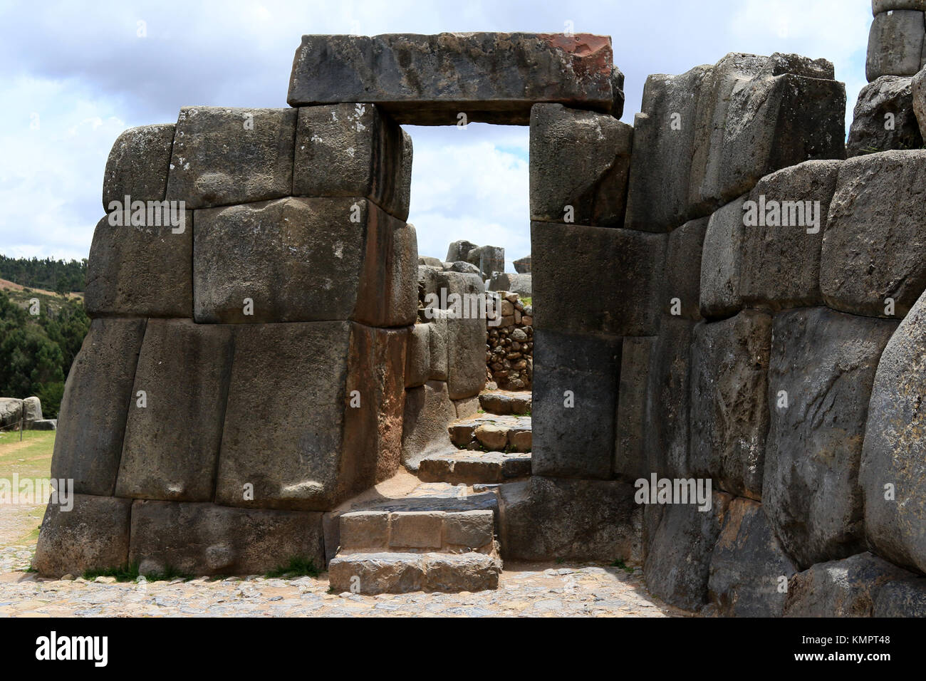 Cusco ( Peru) November, 21st 2015; Inca Archaeological site of Sacsayhuaman old fortified military and composed of Inca religious temples Credit: Sebastien Lapeyrere/Alamy Live News. Stock Photo