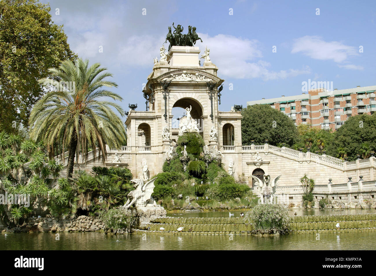 Fountain in Parc de la Ciutadella. Barcelona. Cataluña. Spain Stock Photo