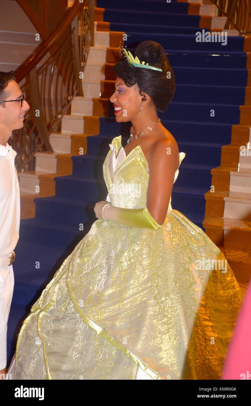 Tiana from the Princess and the Frog on the Disney Dream Cruise Ship Stock Photo