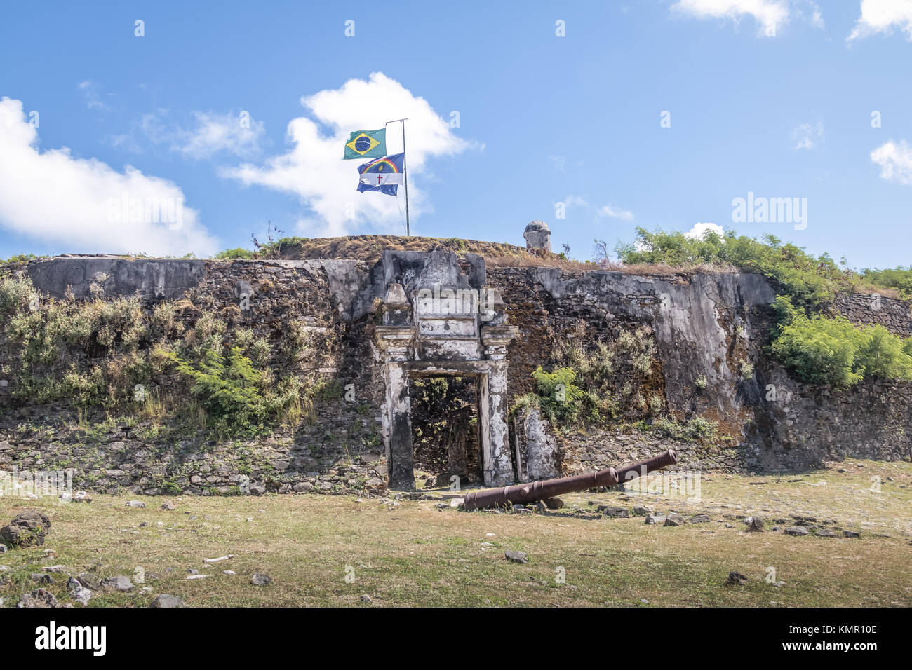 Nossa Senhora dos Remedios Fortress - Fernando de Noronha, Pernambuco, Brazil Stock Photo