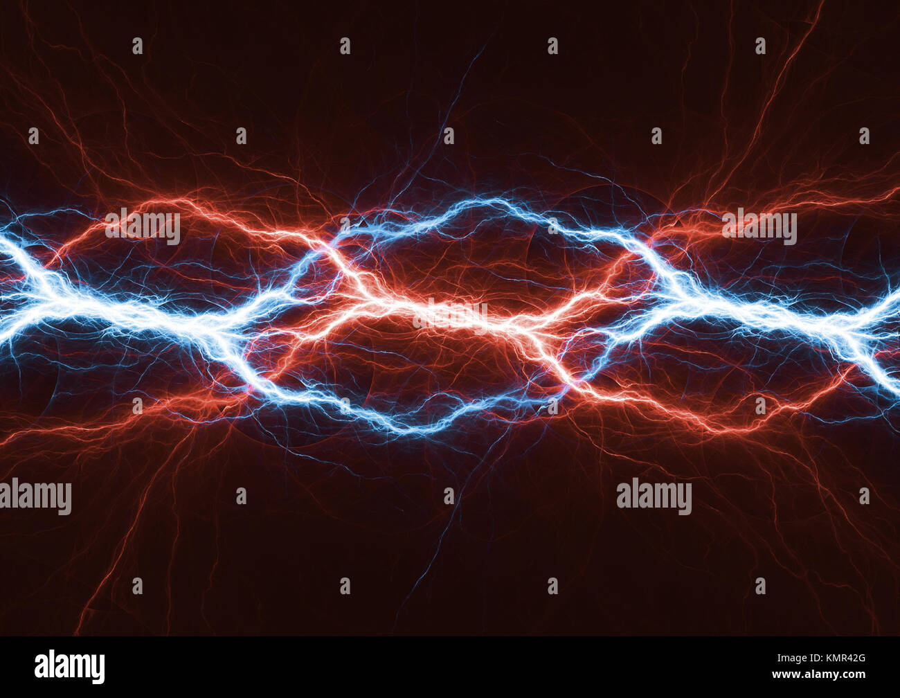 Fire and ice lightning, plasma and power background Stock Photo Alamy