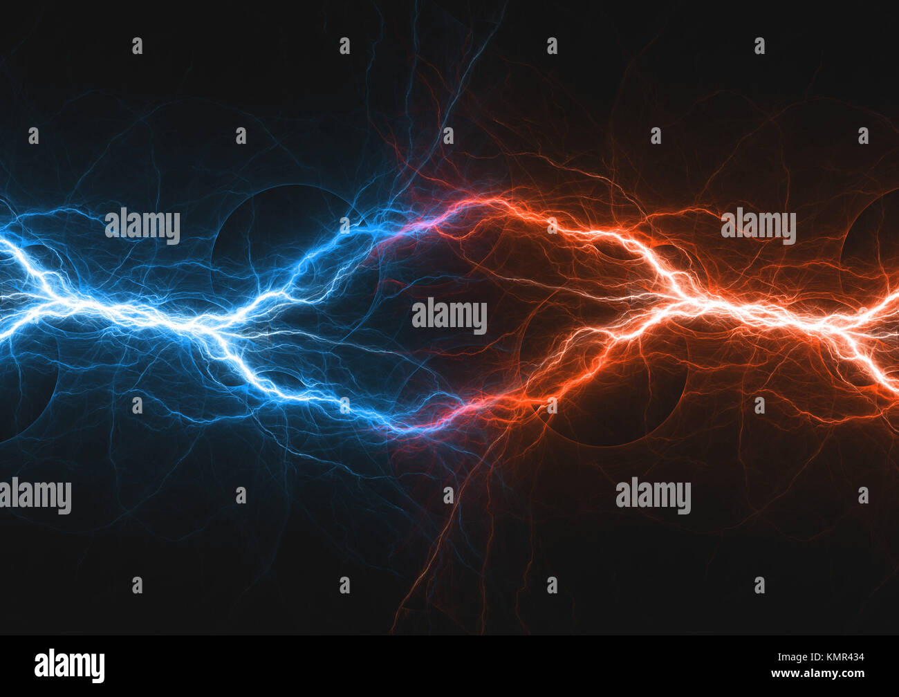 Fire and ice fractal lightning, plasma power background Stock Photo - Alamy