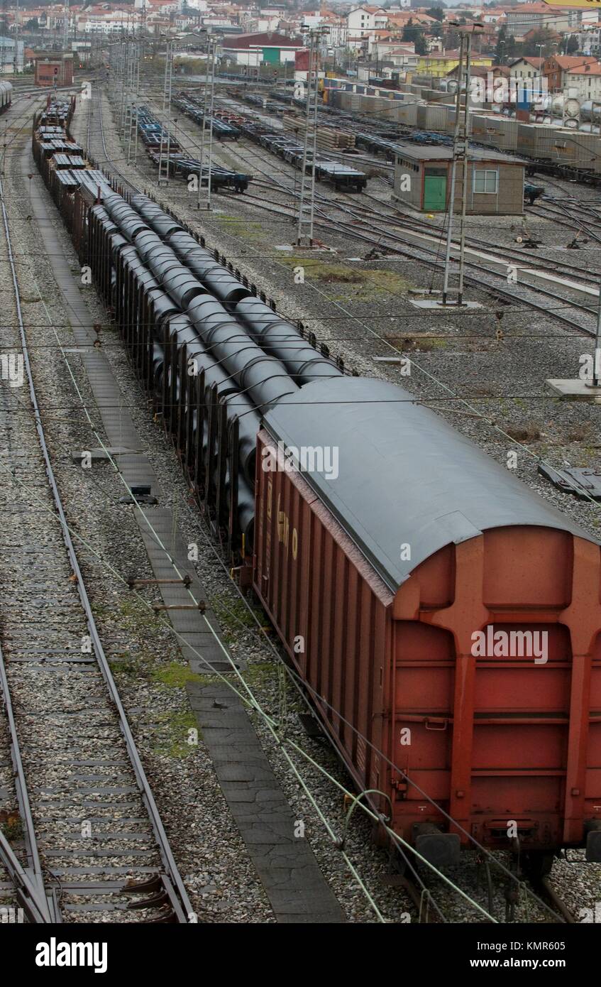 Freight trains. Irun. Guipúzcoa (SpanishFrench border Stock Photo Alamy