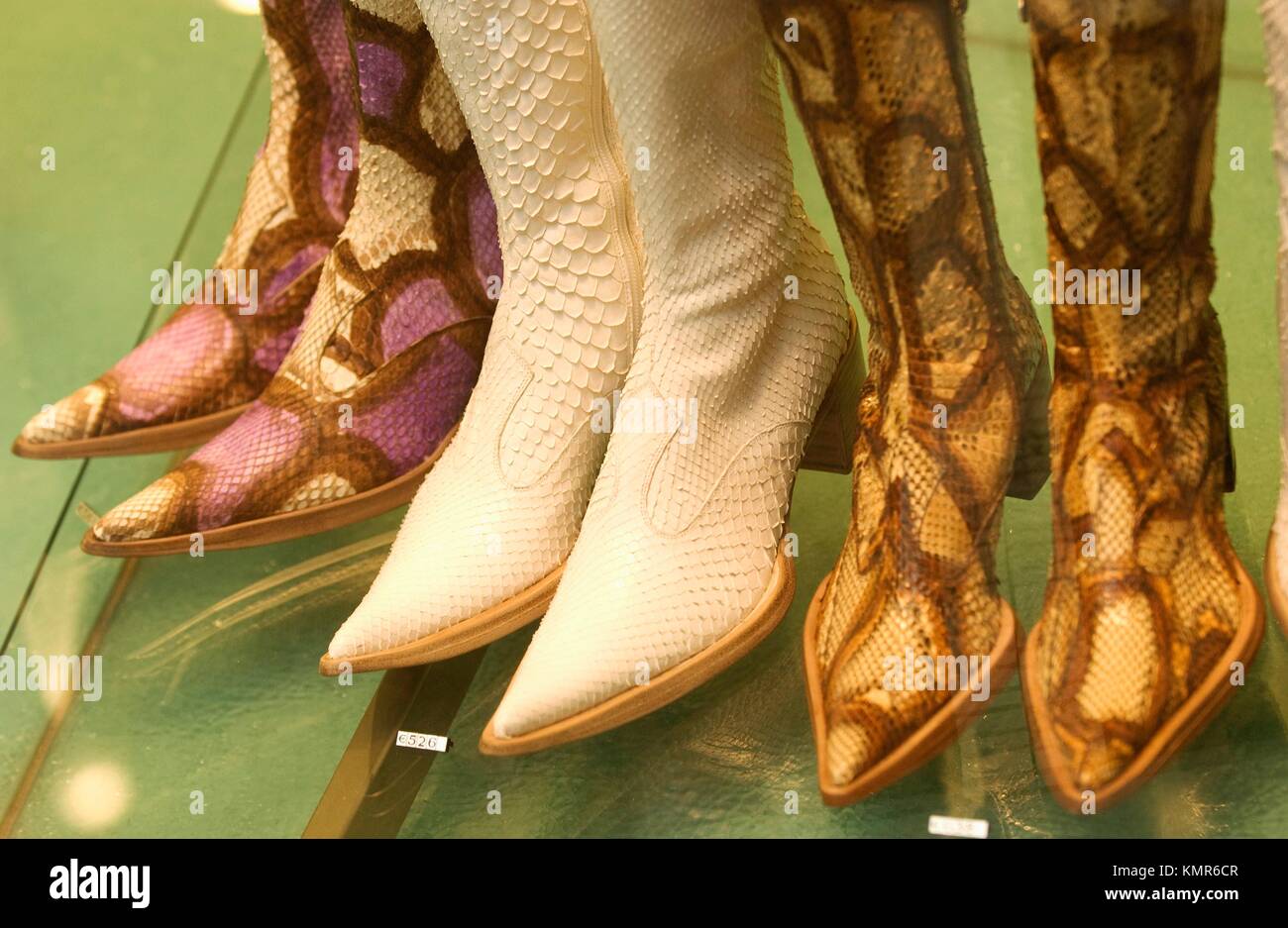 footwear boots, Milan, Lombardia, Italy Stock Photo Alamy