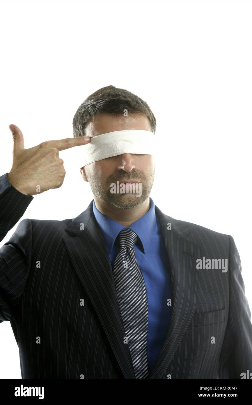 Blindfolded elegant man Stock Photo by ©brasoveanub 44815667