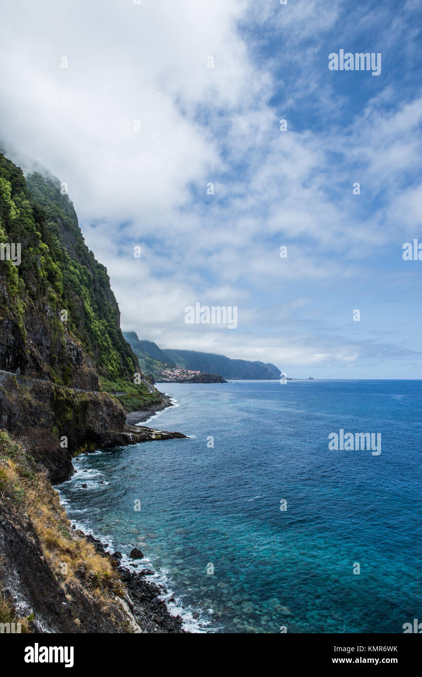 Coast beach ocean atlantic - Atlantikküste Madeira  - Portugal - Insel Stock Photo