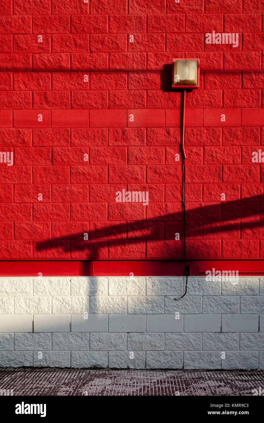 Red and white wall Stock Photo Alamy