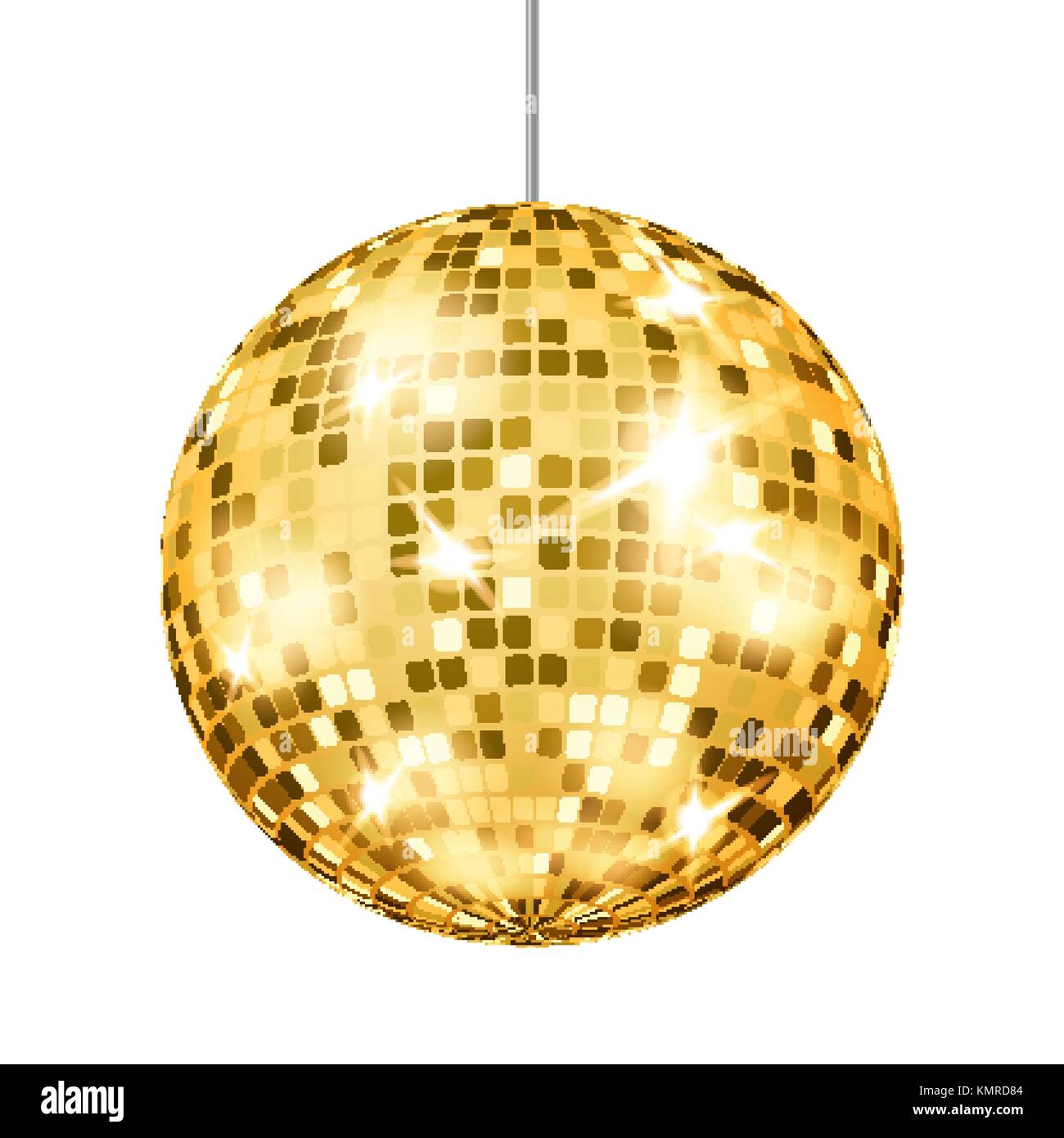Gold Disco Ball Vector Dance Club Retro Party Classic Light