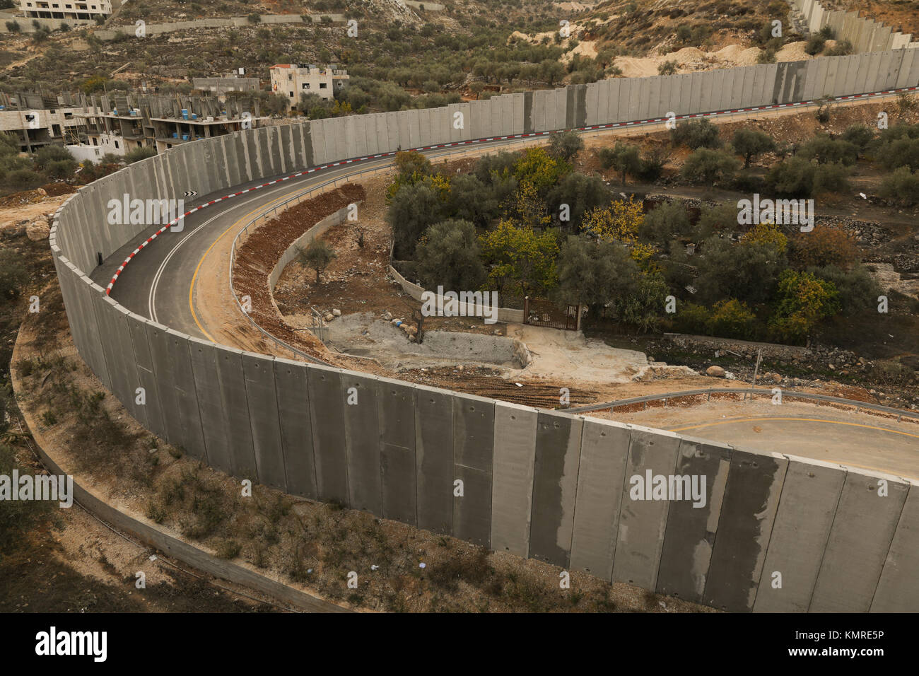 Israeli security wall or barrier in the occupied territories of the