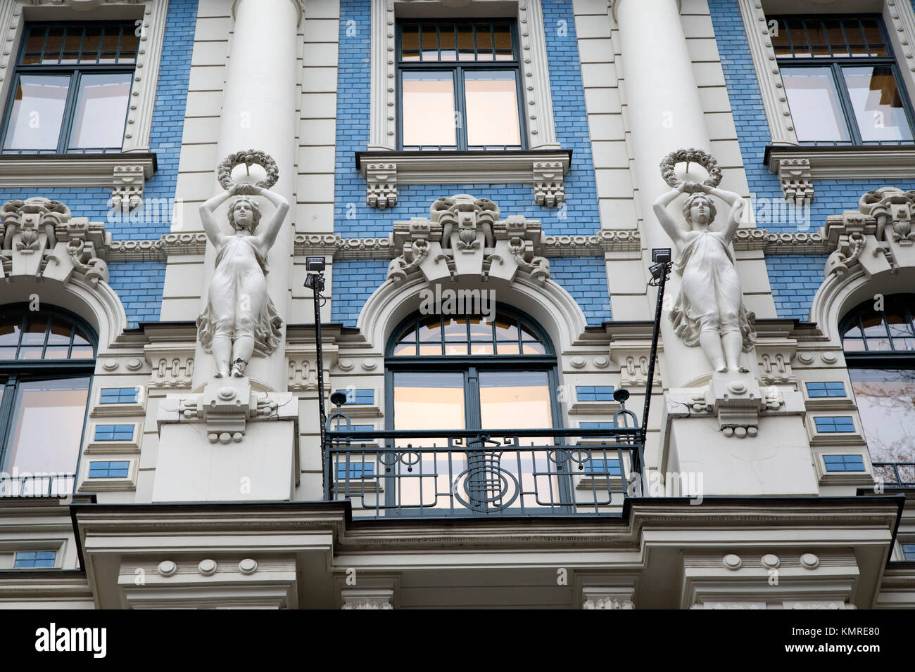 Art Nouveau (jugendstil) architecture in Riga, Latvia. The Latvian ...