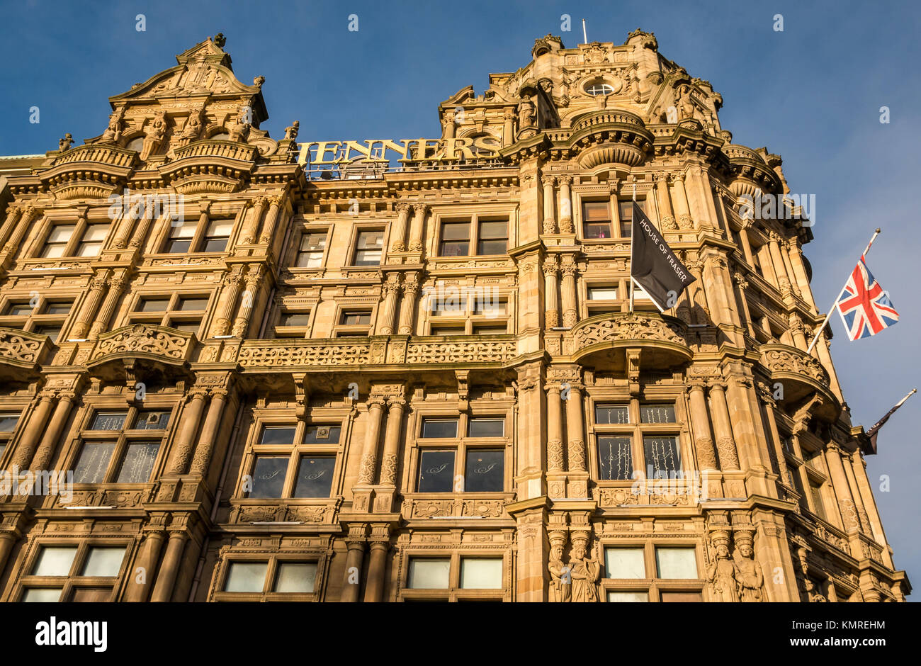 Victorian Gothic architecture, Jenners department store, built by William Hamilton Beattie, Princes Street, Edinburgh, Scotland, UK Stock Photo