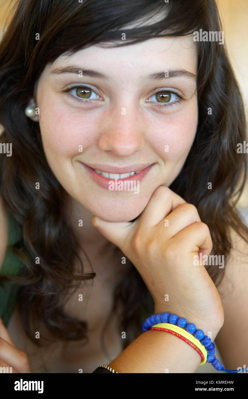 Female teen, 17 years old Stock Photo Alamy