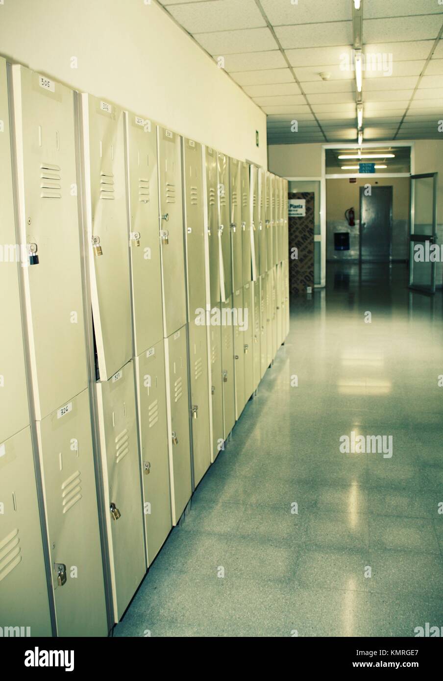 Lockers at the university Stock Photo Alamy