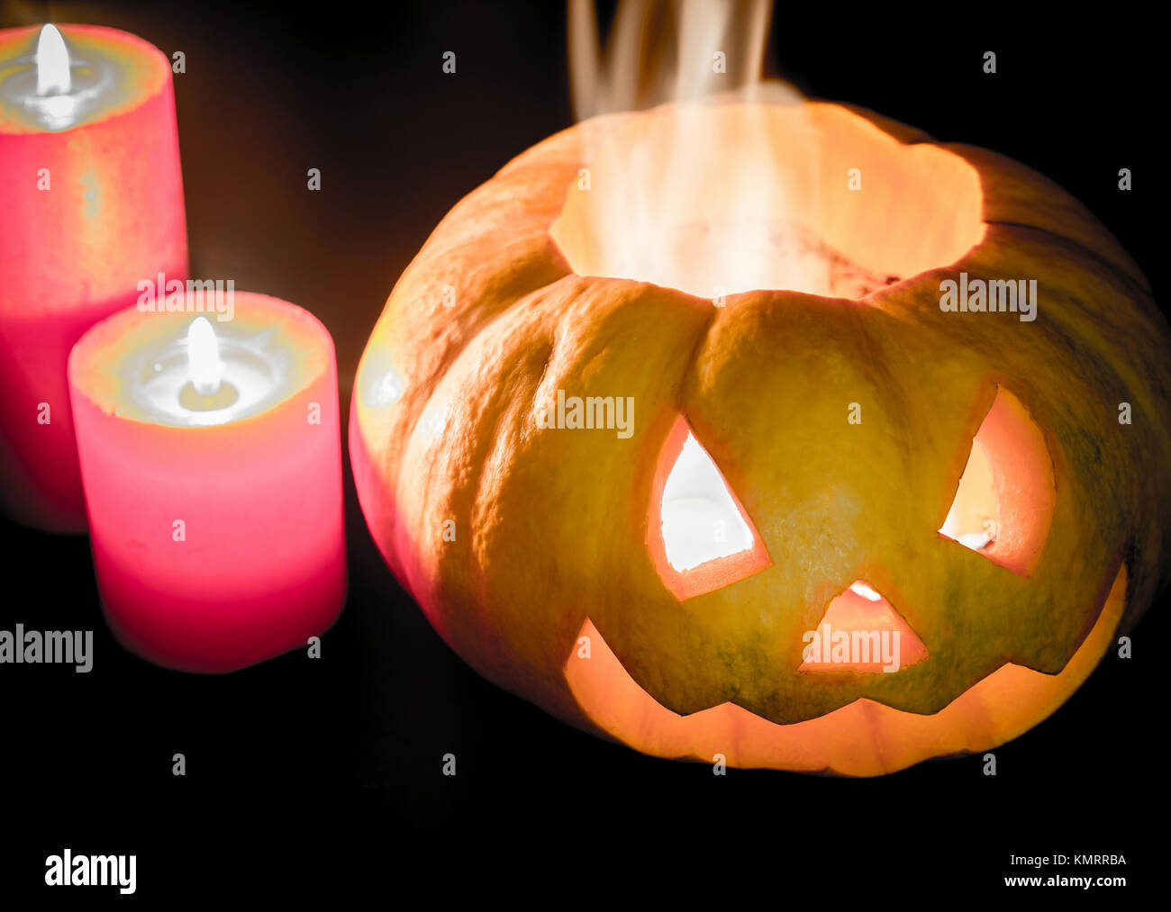 Scary halloween pumpkin Stock Photo - Alamy
