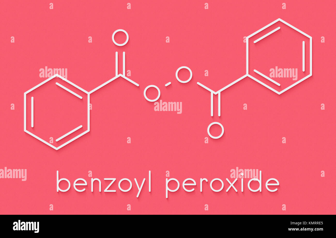 Benzoyl Peroxide Acne Treatment Drug Molecule Also Used To Dye