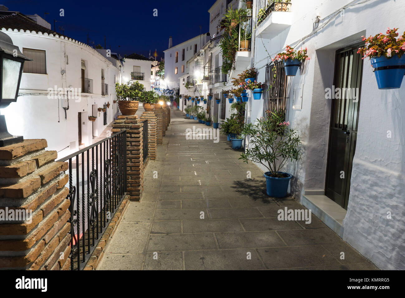 Mijas Street At Night Costa Del Sol Andalusia Stock Photo Alamy Mijas Street At Night Costa Del Sol Andalusia Stock Photo Alamy
