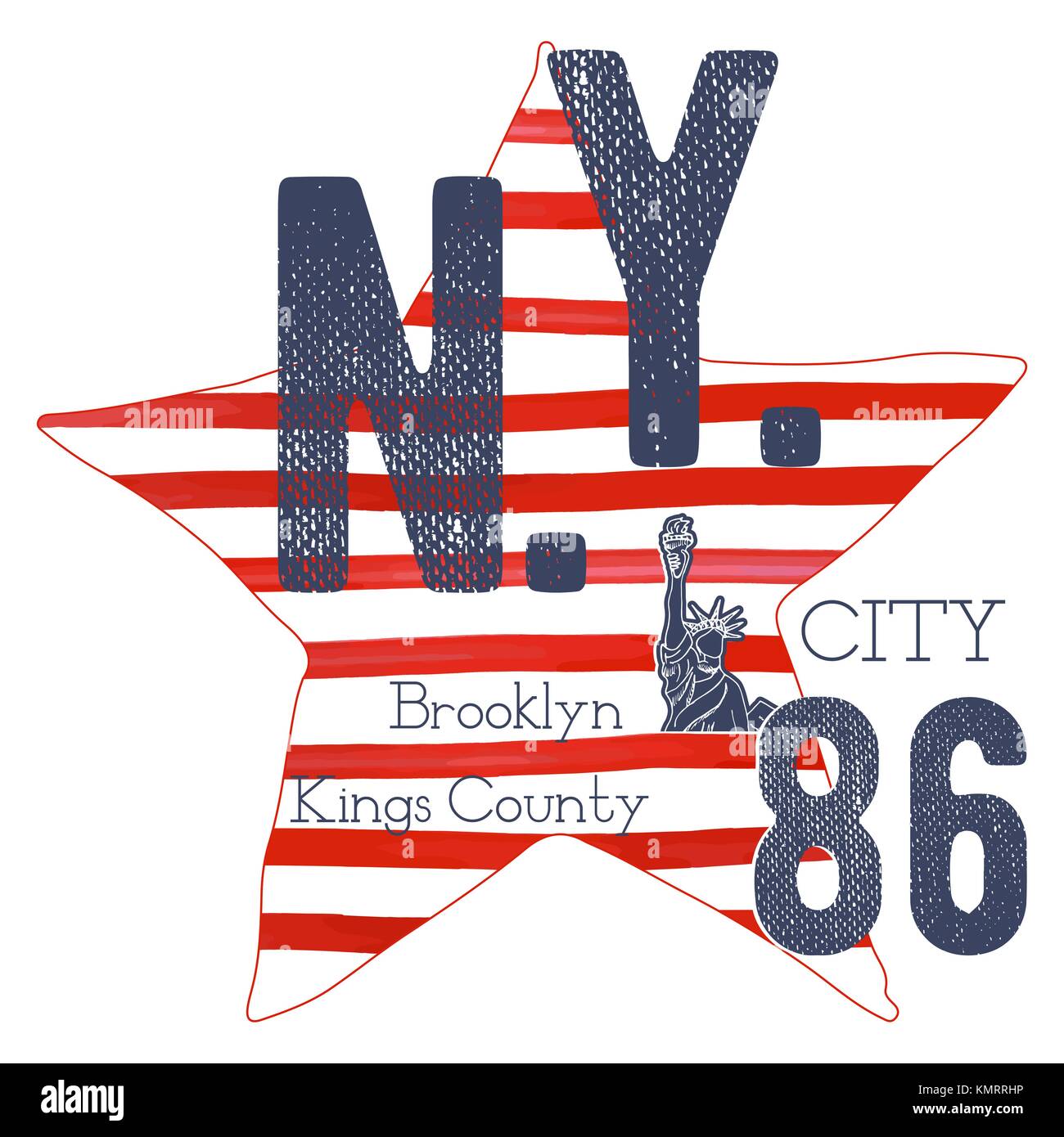 Tshirt typography design, NYC printing graphics, typographic vector illustration, New York