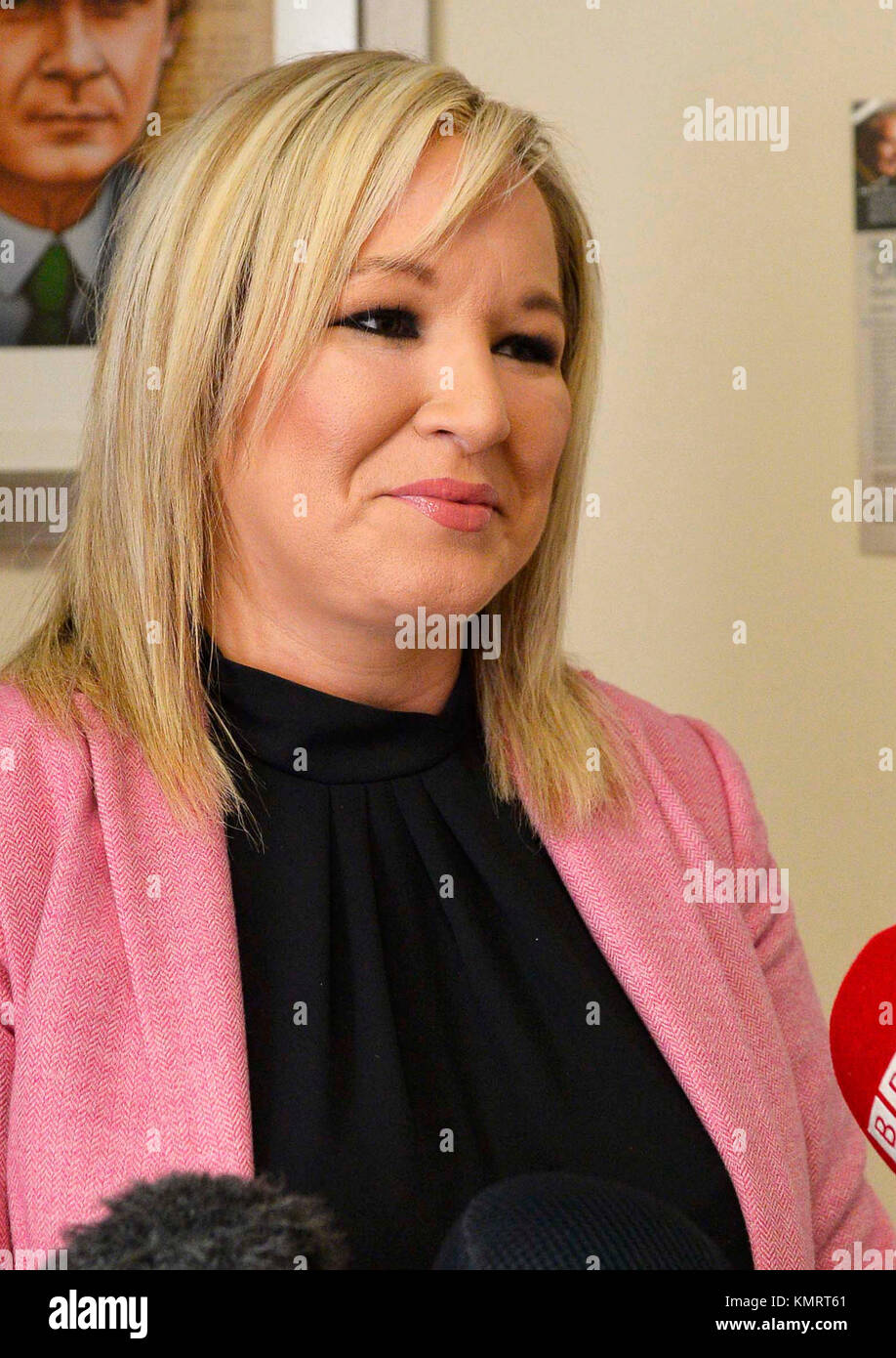 Stormont Sinn Fein Leader Michelle Oneill Talking Hi res Stock stormont-sinn-fein-leader-michelle-oneill-talking-hi-res-stock
