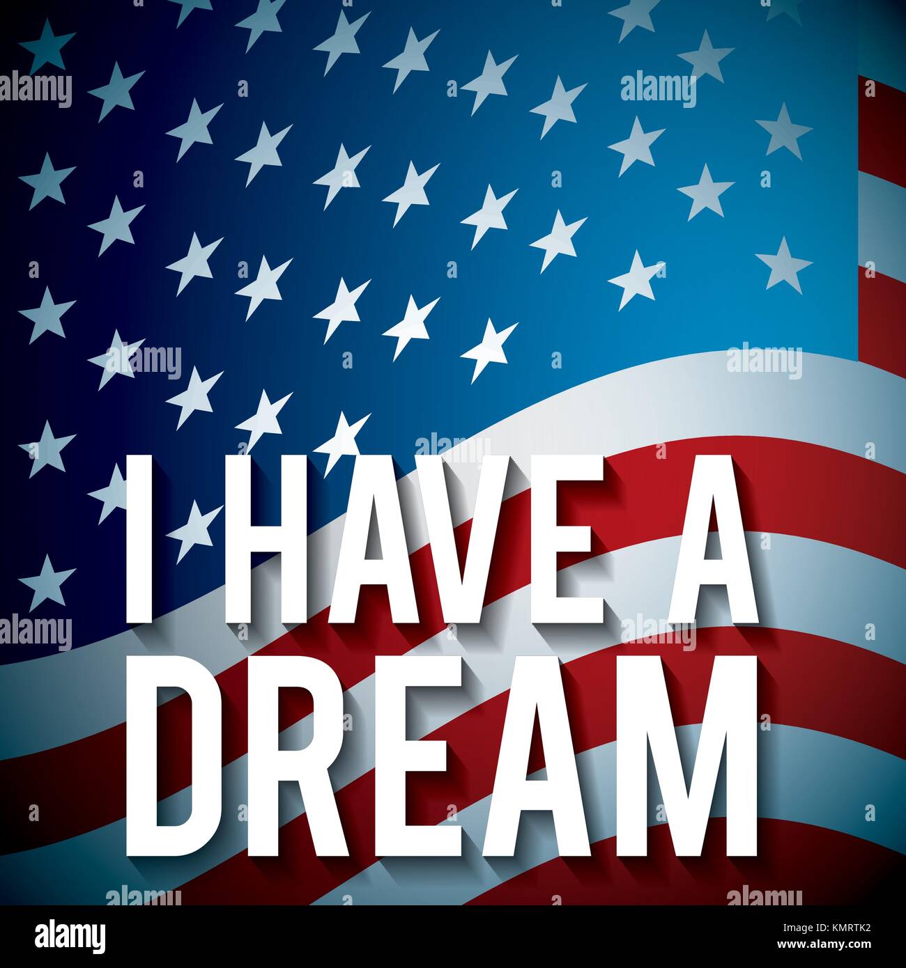 i have a dream with american flag background concept Stock Vector Image