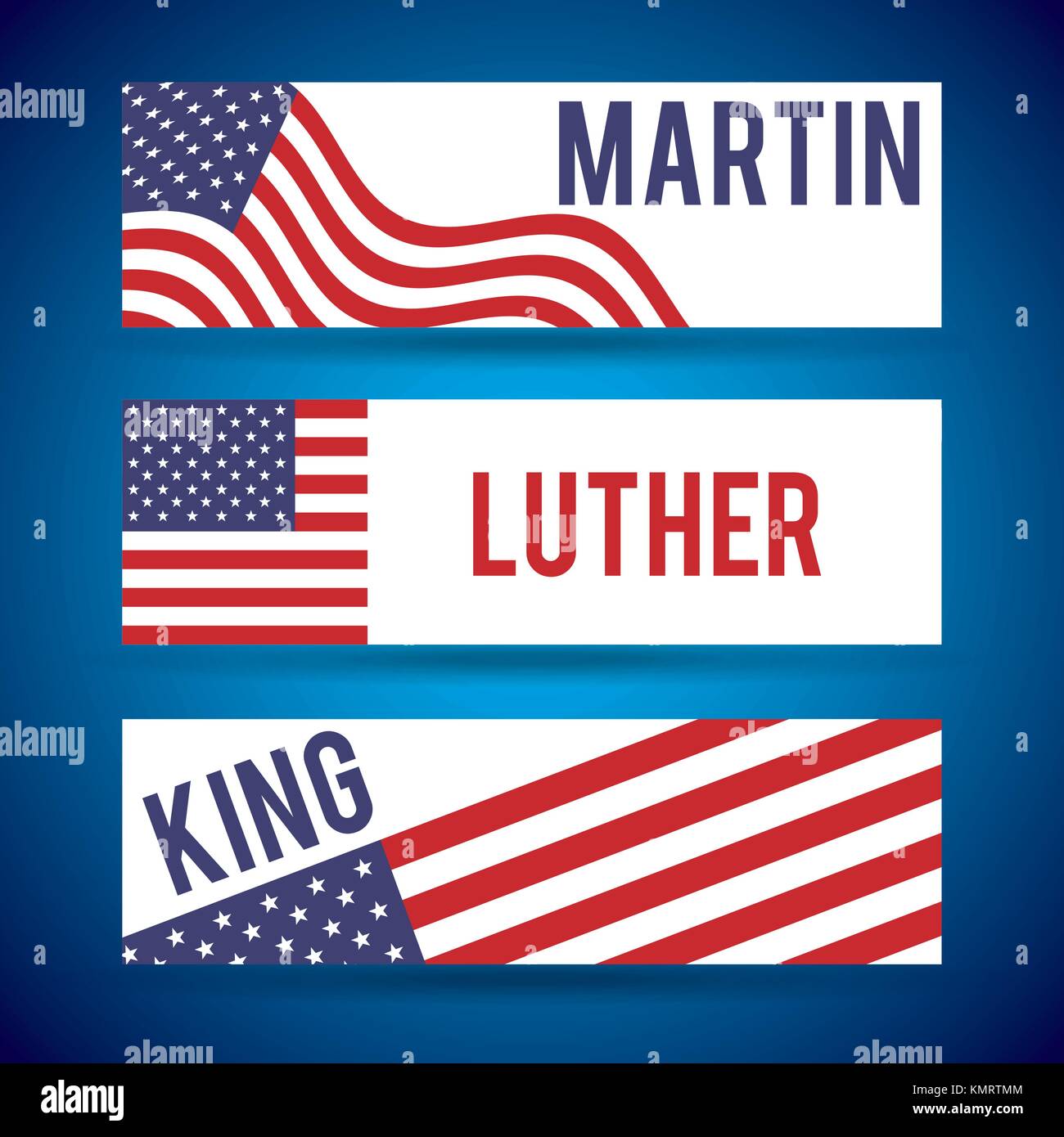 Martin Luther King Banners Flag Usa Decoration Invitation Stock