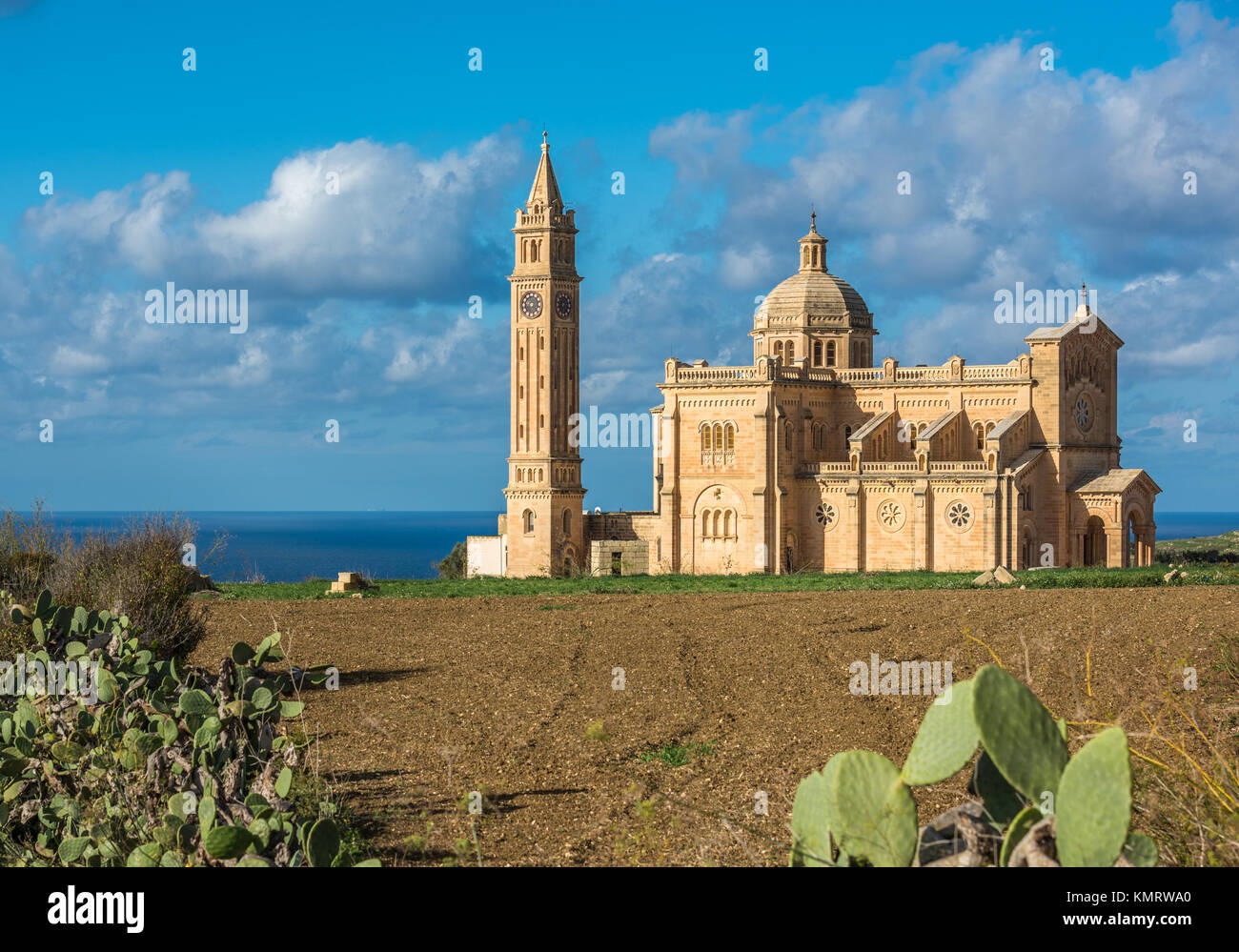 Basilica of the National Shrine of the Blessed Virgin of Ta Pinu, Gozo, Malta Stock Photo