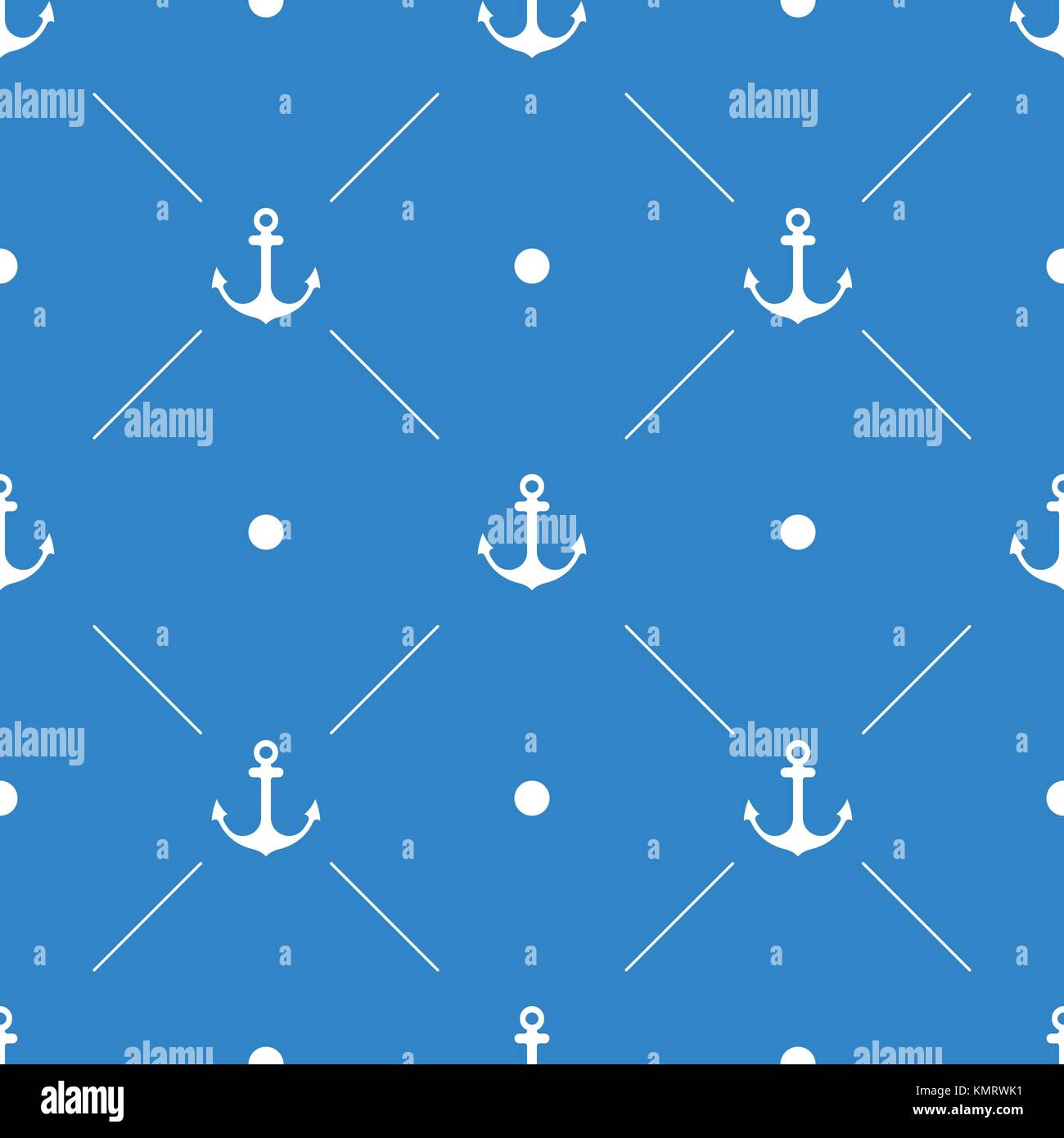 Anchor Seamless Pattern flat design Vector Illustration Stock Vector ...
