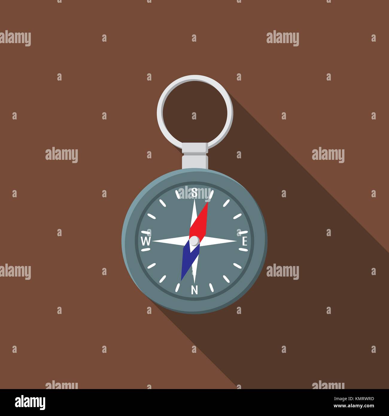 Flat design modern vector illustration of compass icon, camping, hiking ...