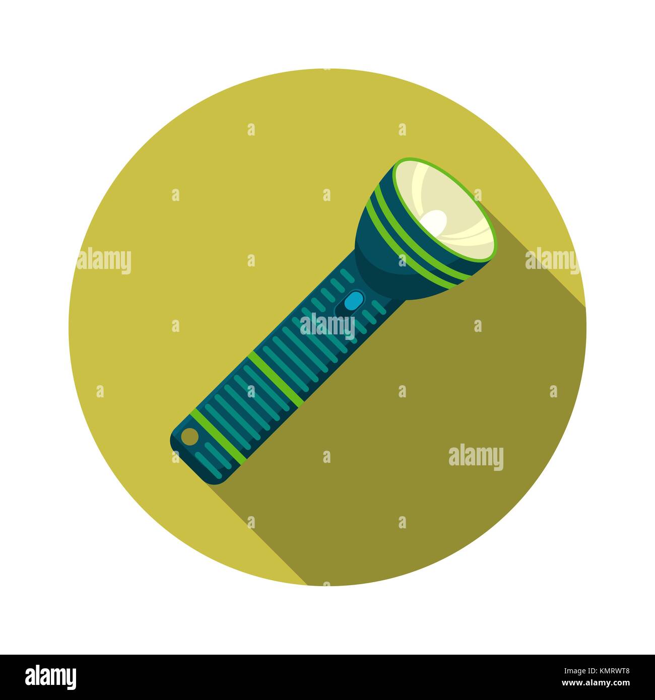 Flat design modern vector illustration of flashlight icon, camping and ...