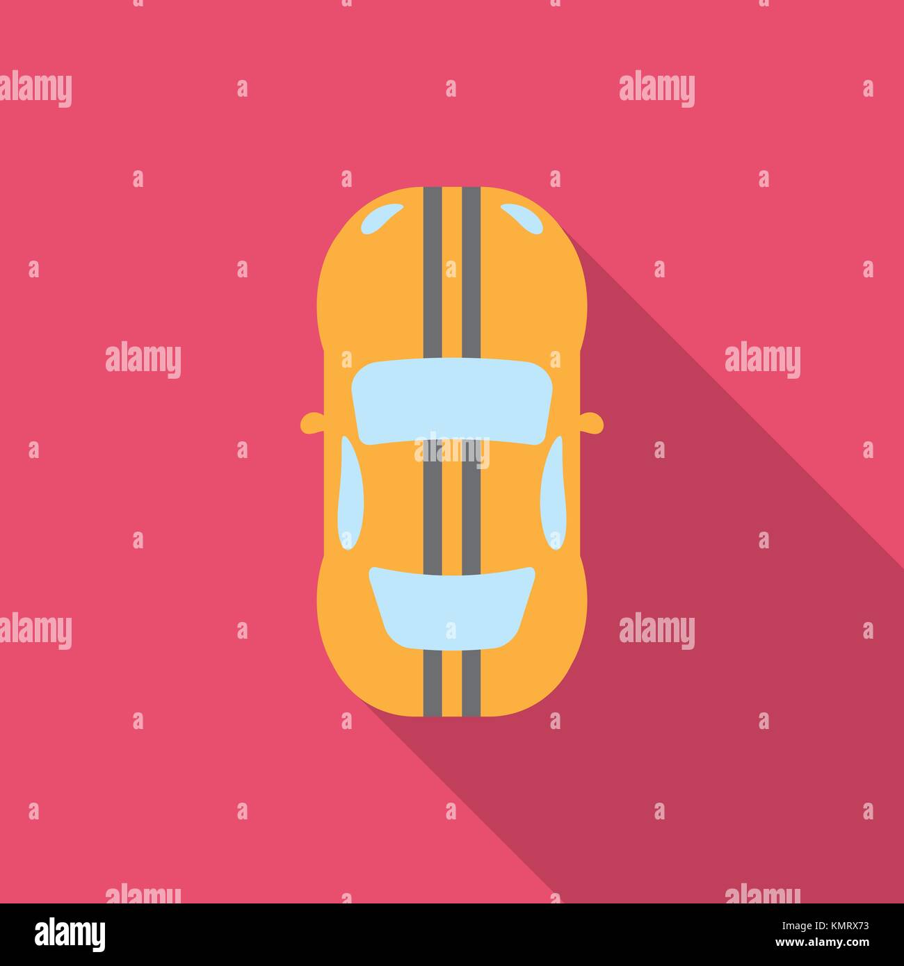 Flat design modern vector illustration of car icon with long shadow ...