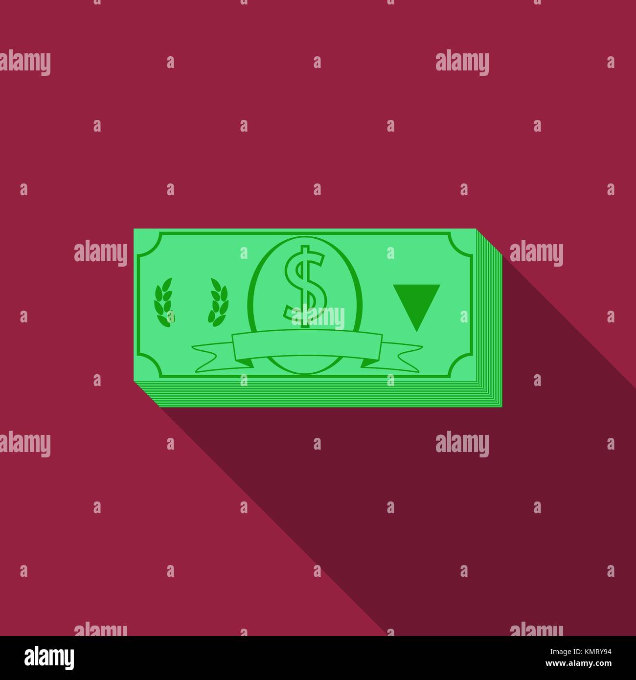 Flat design vector money icon with long shadow Stock Vector Image & Art ...
