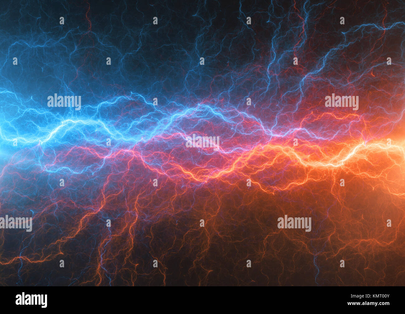 Fire and ice lightning, power plasma background Stock Photo Alamy