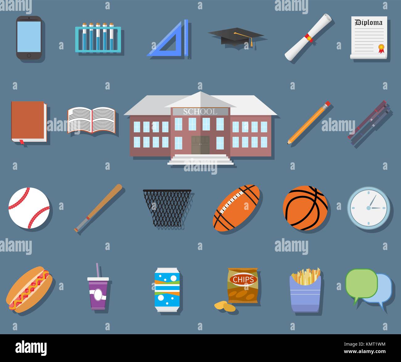 School Building Vector Free Download