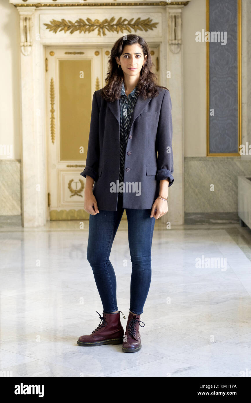 Alba Flores during a photocall for a stage production of 'Troyanas