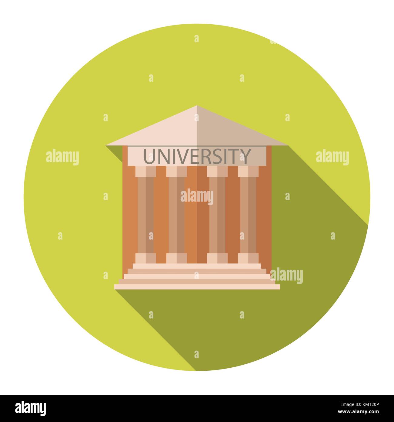 Flat design style vector illustration concept for University building ...