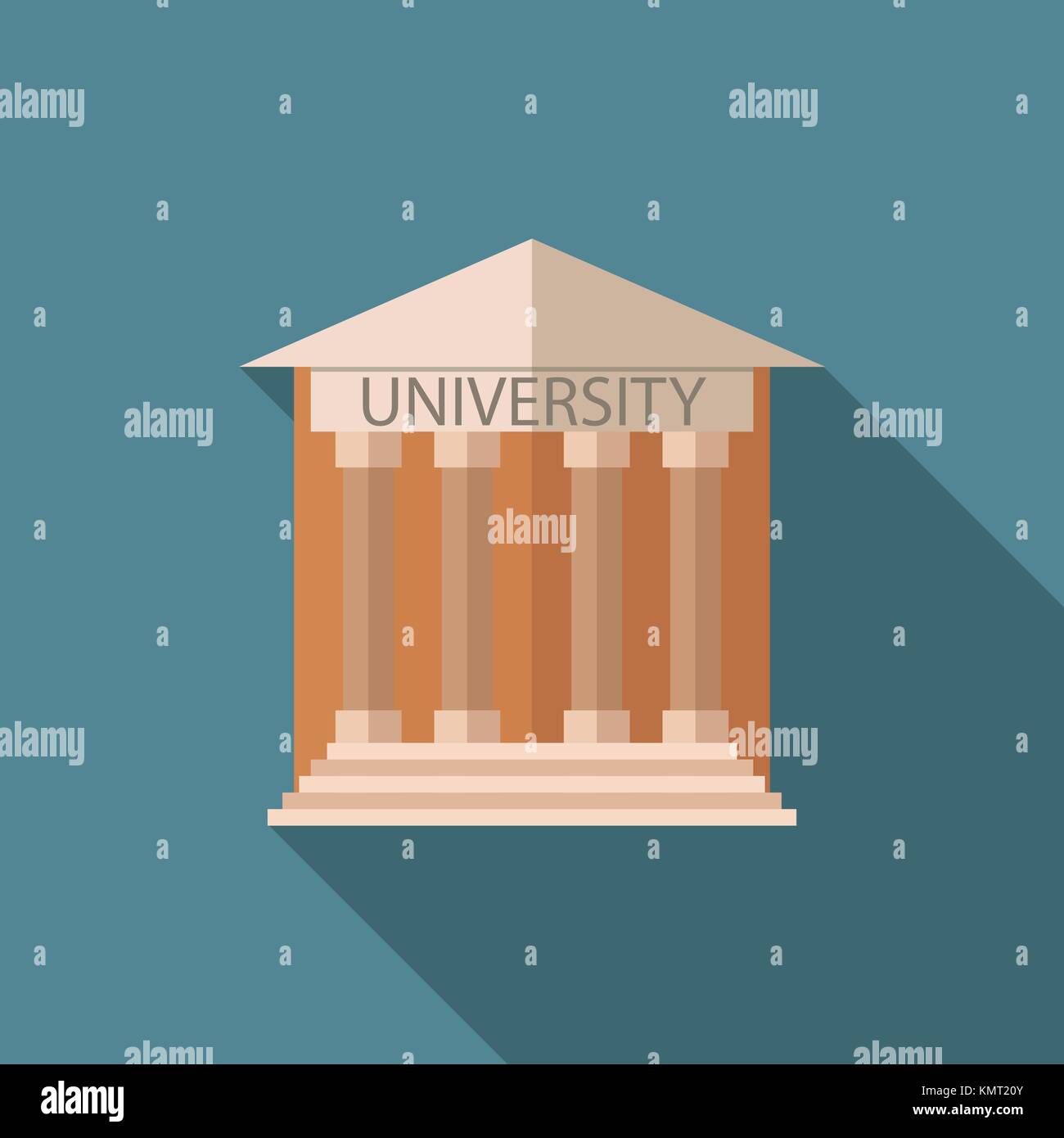 Flat design style vector illustration concept for University building ...