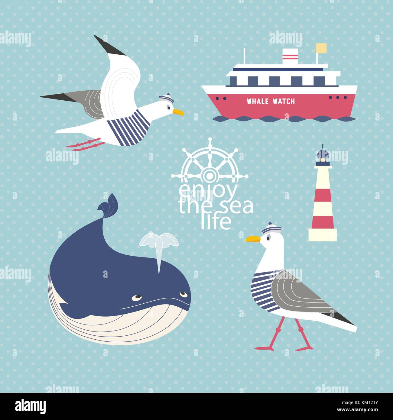 Set of nautical icons Stock Vector Image & Art - Alamy