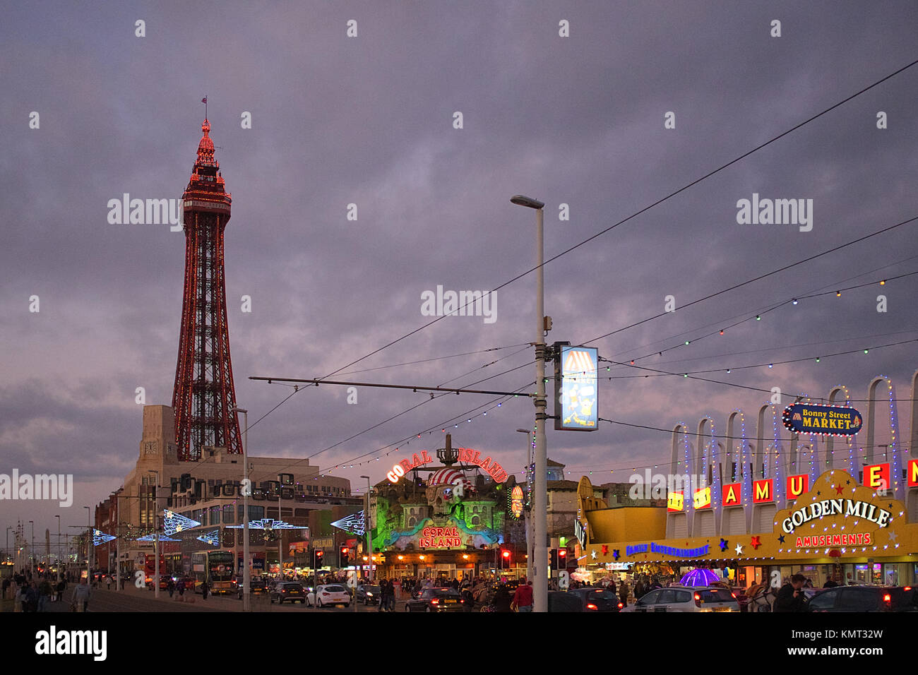 Blackpool illuminations and Tower 2017 Stock Photo