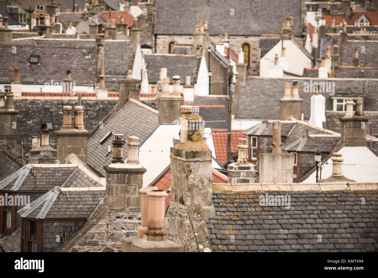 Cullen Panorama in Scottish Highlands Traditional Rustic Stone Built