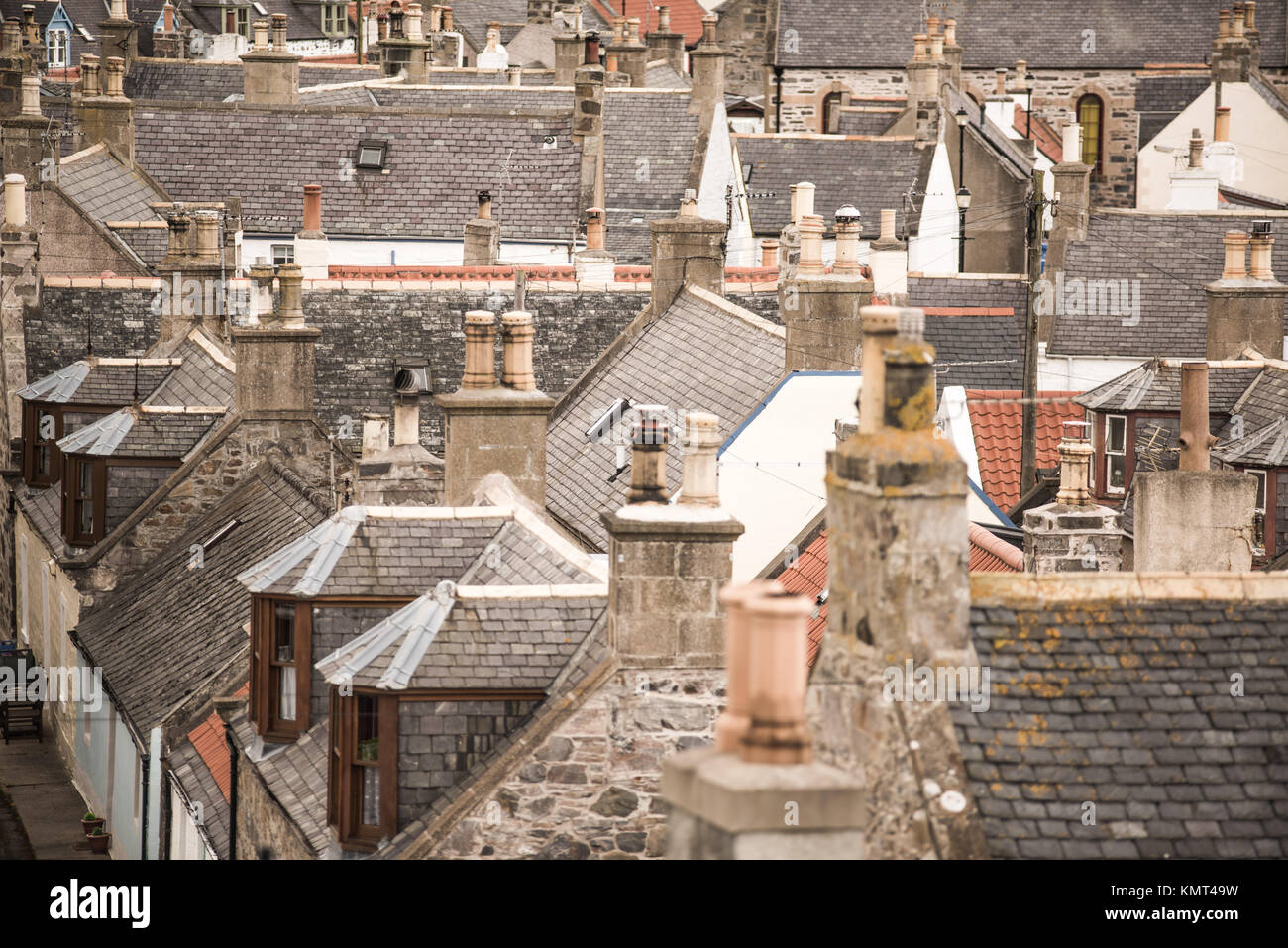 Cullen Panorama in Scottish Highlands Traditional Rustic Stone Built