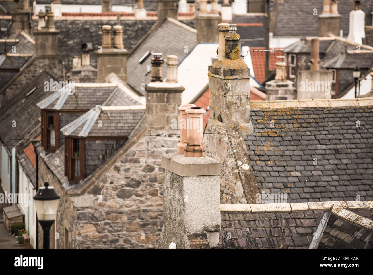Cullen Panorama in Scottish Highlands Traditional Rustic Stone Built
