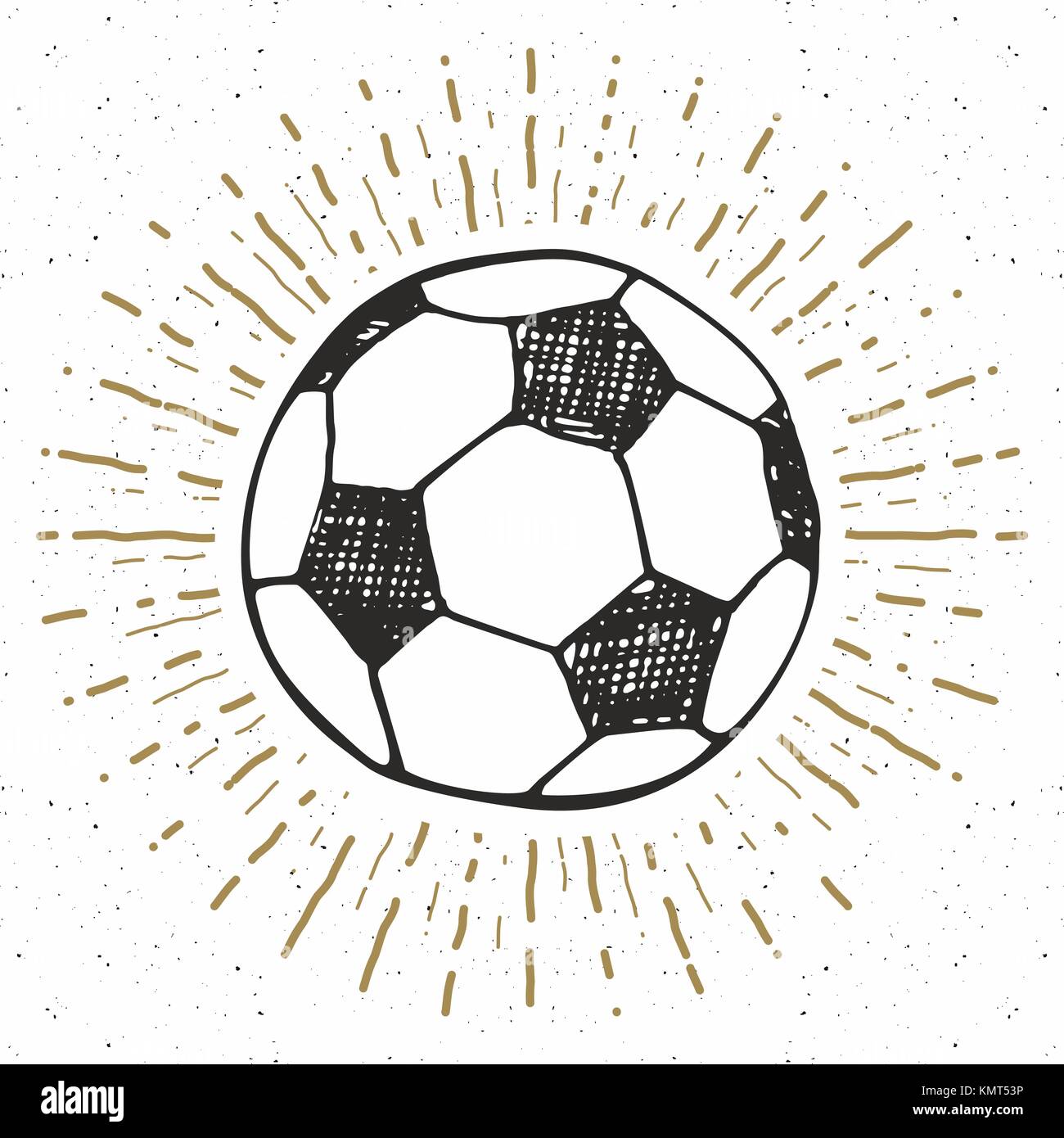 Vintage Label Hand Drawn Football Soccer Ball Sketch Grunge Textured Retro Badge Typography Design T Shirt Print Vector Illustration Stock Vector Image Art Alamy