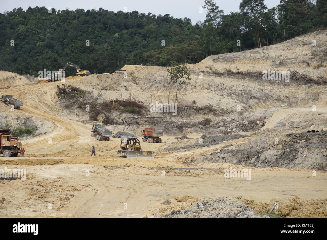 land clearing in Malaysia for property development Stock Photo
