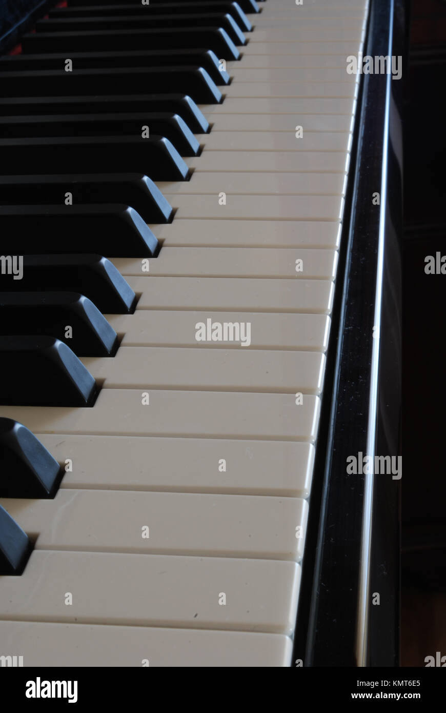 photo of a piano keys (side view) Stock Photo