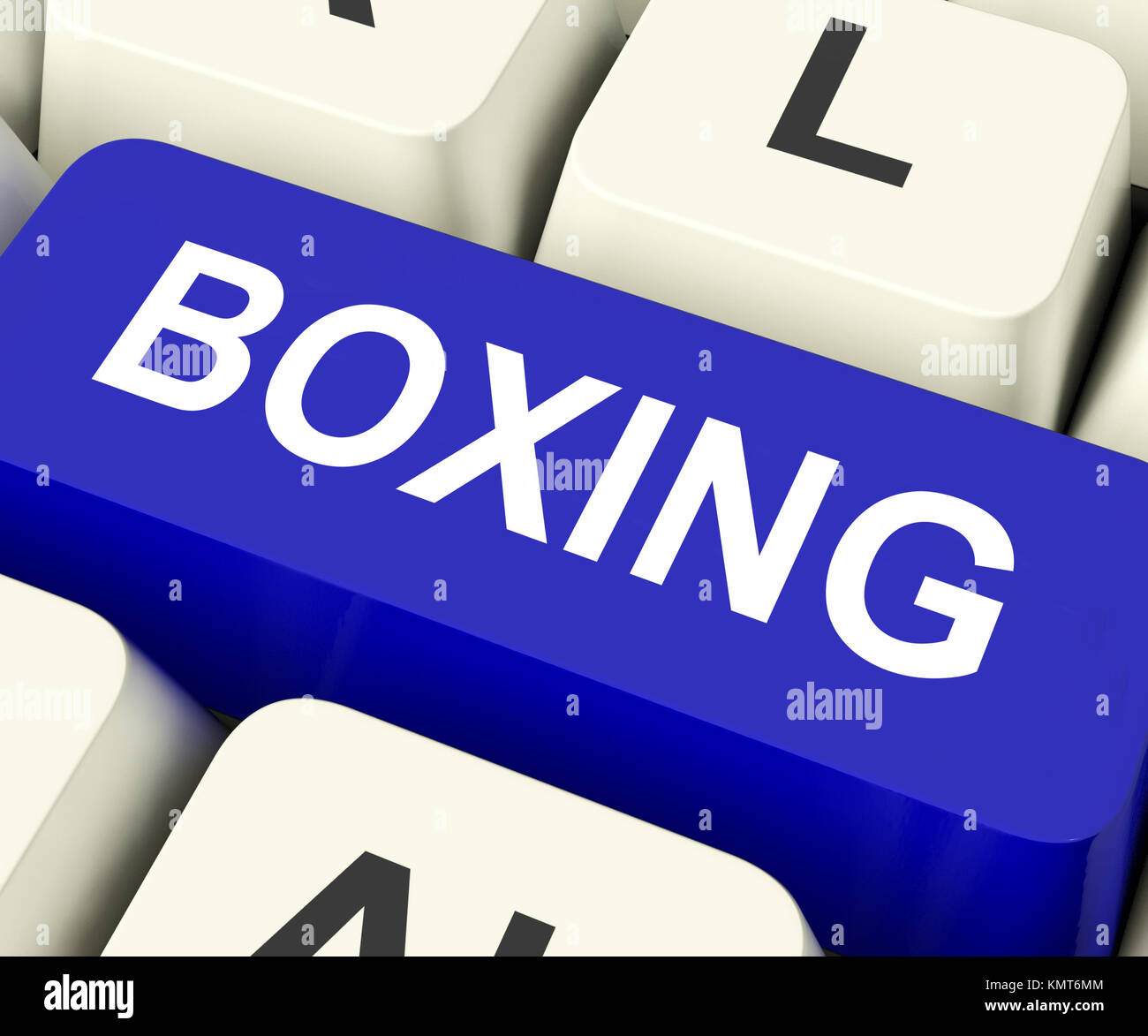 Boxing Key On Keyboard Showing Fighting Punching Or Pugilism Stock ...