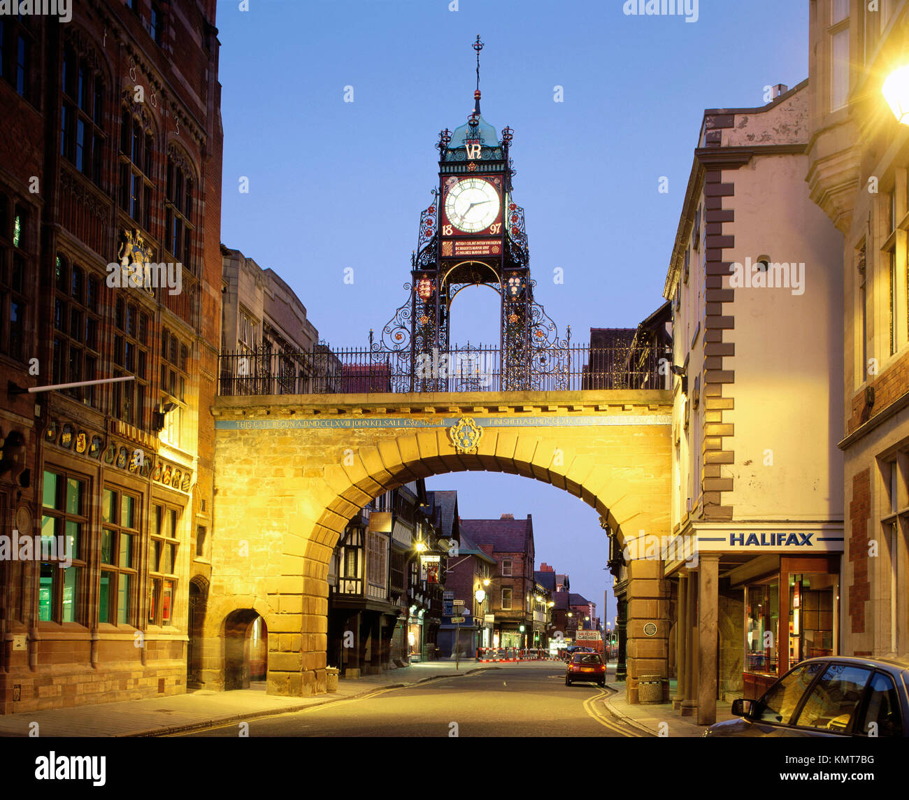 East gate clock. Chester. England Stock Photo Alamy